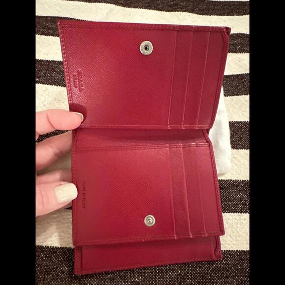 Prada Red Saffiano Wallet - Picture 4 of 9
